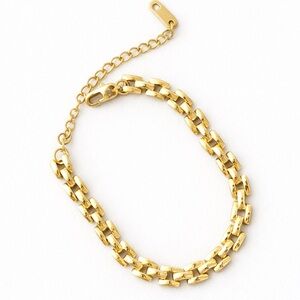 18K Gold Flat Chain Bracelet (1030)